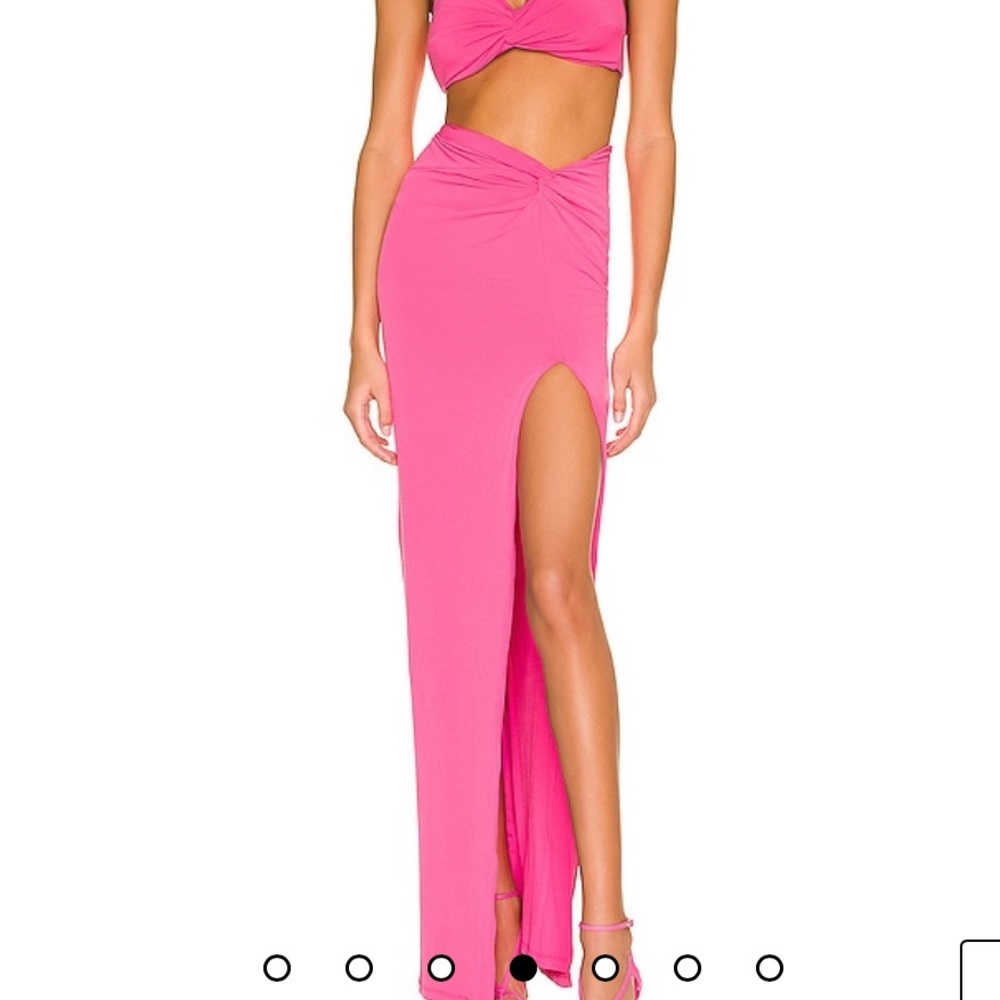 NOOKIE Jewel Skirt in Neon Pink